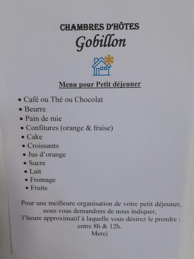 Chambres D'Hotes Gobillon Мэнтенон Экстерьер фото